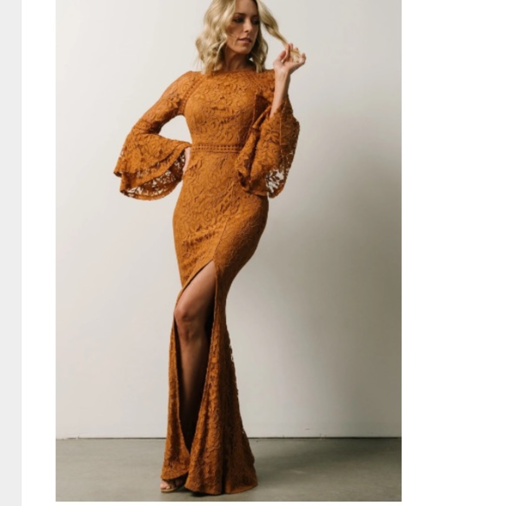 Sedona Lace Dress | Camel - XL